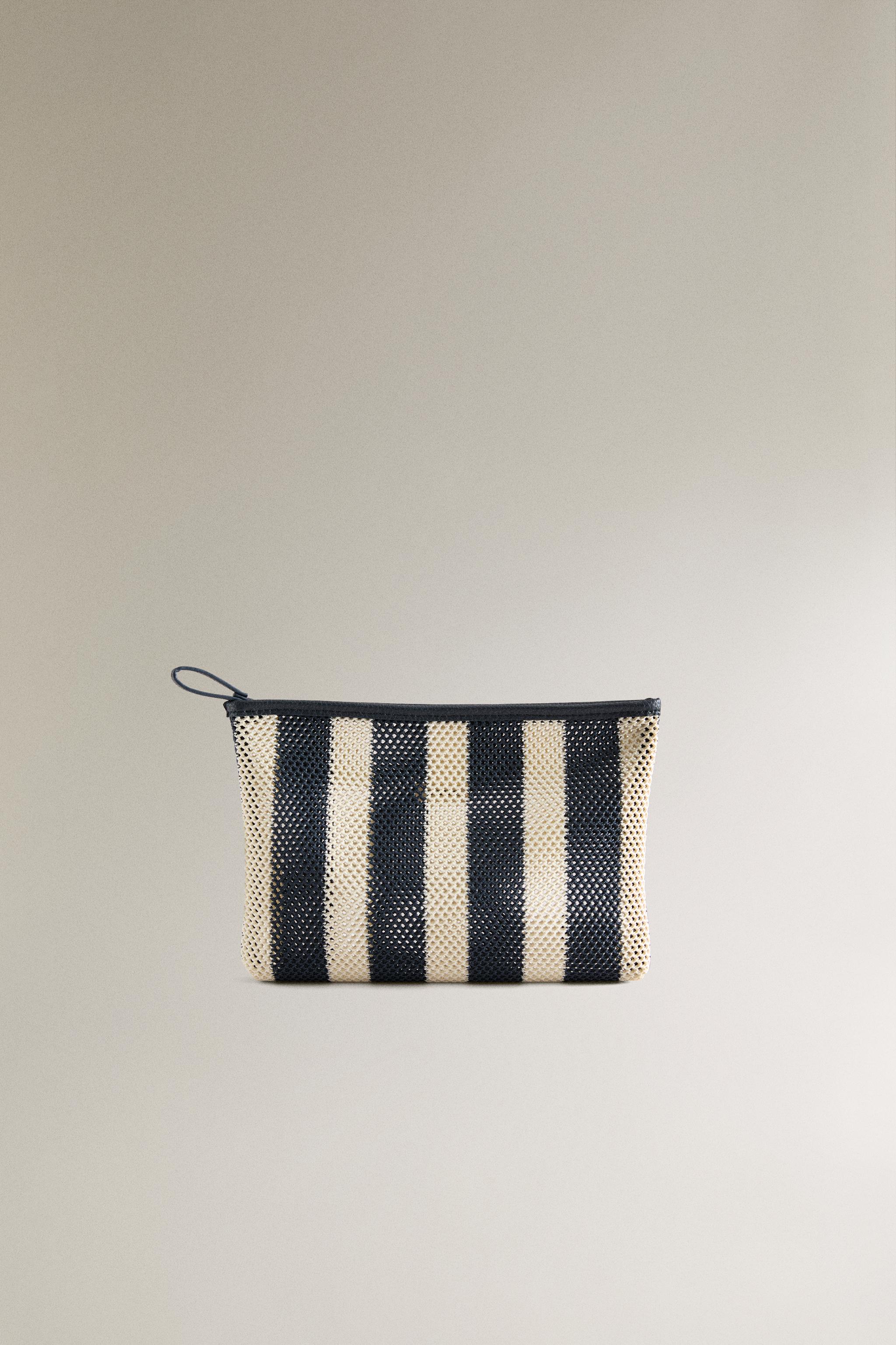 STRIPED MAKEUP BAG